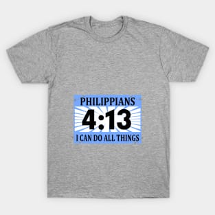 Christian Runner Running Bib Philippians 4:13 I Can Do All Things T-Shirt